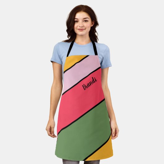 Helder en levendig, kleurrijk, persoonlijk Schort (Gedragen)