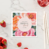 helder en levendig vibrerend bloemend bruidsdouche servet (Insitu)