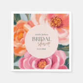 helder en levendig vibrerend bloemend bruidsdouche servet (Voorkant)