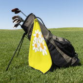 Helder en Moedige Madelief Golfhanddoek (Groen)
