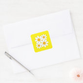 Helder en Moedige Madelief Vierkante Sticker (Envelop)