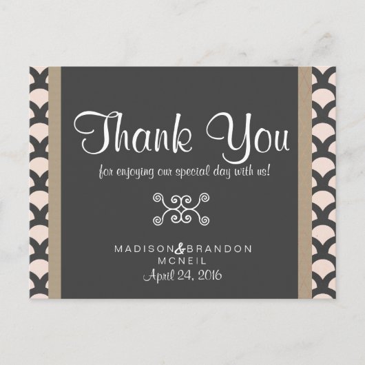 Helder en mooi bedankkaartje briefkaart (Voorkant)