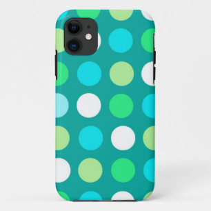 Helder en mooi zacht groen, blauwe stippen Case-Mate iPhone case