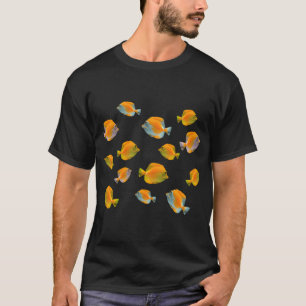Helder En Opgewekt Tropisch Gele Vlinder Cora T-shirt