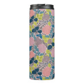 Helder en speels Roos Print Design Thermosbeker (Achterkant)