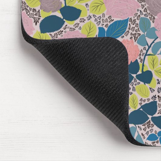 Helder en Speels Roos Print muismat (Hoek)