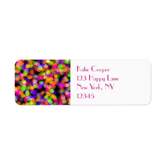 Helder en sprankelende lichten Bokeh-achtergrond Etiket (Voorkant)