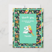 Helder en Tropisch Bedankt: 2e Verjaardag Bedankkaart (Voorkant)