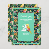 Helder en Tropisch Bedankt: 2e Verjaardag Bedankkaart (Voorkant / Achterkant)