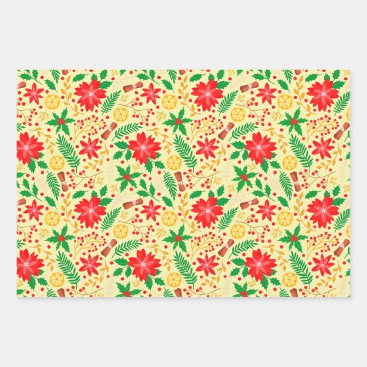 Helder en uniek kerstpatroon inpakpapier vel (Voorkant 2)