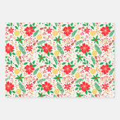 Helder en uniek kerstpatroon inpakpapier vel (Voorkant)