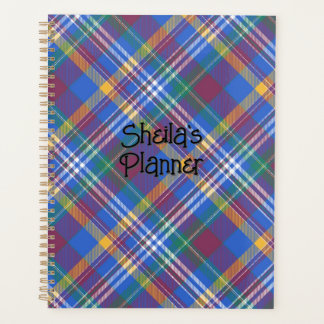 Helder en vrolijk blauw geplakt planner