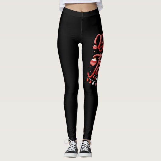 Helder en vrolijk kerstfeest leggings (Voorkant)