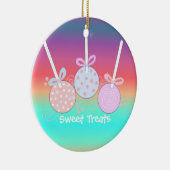 Helder en vrolijke cake pops keramisch ornament (Rechts)