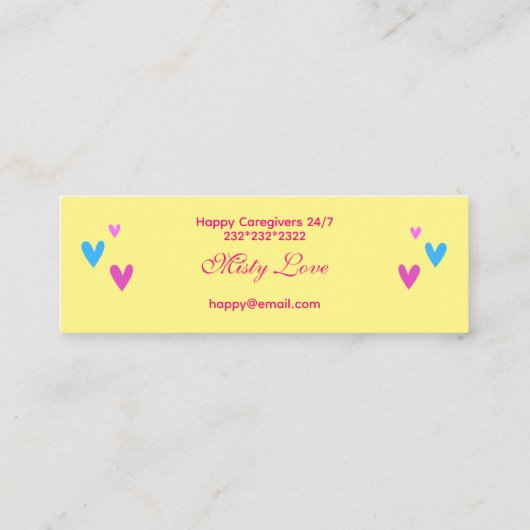 Helder en vun voor zorgverleners 24 Zeven Mini Visitekaartje (Achterkant)