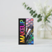 Helder en vun vormig palet met penselen MUA Visitekaartje (Staand voorkant)