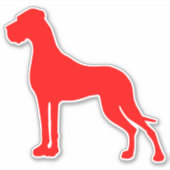Helder en wijs koele Great Dane Vinyl op Sticker (Voorkant)