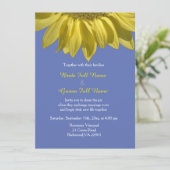 helder en zonnig zomer geel zonnebloem bruiloft kaart (Staand voorkant)