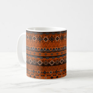 Helder etnisch gestreept patroon. koffiemok