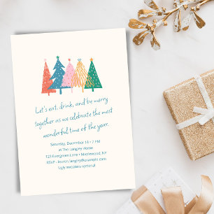 Helder Feestelijk Eenvoudig Schattig Kerstvakantie Kaart