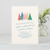Helder Feestelijk Eenvoudig Schattig Kerstvakantie Kaart (Staand voorkant)