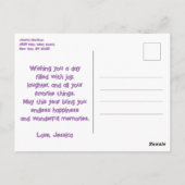 Helder Feestelijk Kleurrijke Ballonnen Verjaardag Briefkaart (Achterkant)