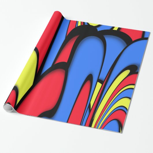 Helder feestelijke kleur cadeaupapier (Uitgerold)