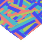 Helder fel blauw groen koraal abstracte patches tafelkleed (Gekanteld)