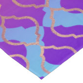 Helder fel levendig oranje paars fuchsia drieblad tafelkleed (Gekanteld)