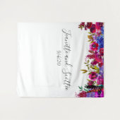 Helder Felle Kleuren Bloemendek Roze Rood Paars Ac Wandkleed (Voorkant (horizontaal))