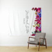 Helder Felle Kleuren Bloemendek Roze Rood Paars Ac Wandkleed (In Situ (horizontaal))