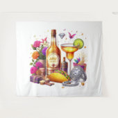 Helder Fiesta Bloemendecoratie Taco & Tequila Trou Wandkleed (Voorkant (horizontaal))