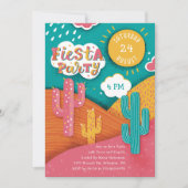 Helder Fiesta-feest. Cactus-taco's en tequila Kaart (Voorkant)