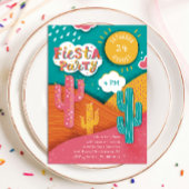 Helder Fiesta-feest. Cactus-taco's en tequila Kaart