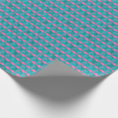 Helder Flamingo patroon | Uw Initiaal toevoegen 2 Cadeaupapier (Hoek)