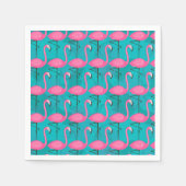 Helder Flamingo patroon | Uw Initiaal toevoegen 2 Servet (Voorkant)