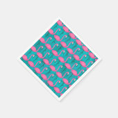 Helder Flamingo patroon | Uw Initiaal toevoegen 2 Servet (Hoek)