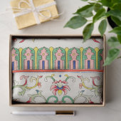 Helder floraal aziatisch patroon tissuepapier (Geschenk)