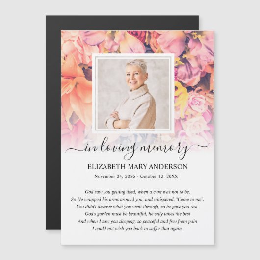 Helder Foto Condoleance Rouwgebed Kaart (Voorkant / Achterkant)