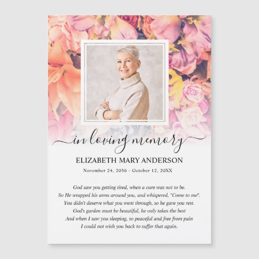 Helder Foto Condoleance Rouwgebed Kaart (Voorkant)