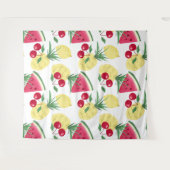 Helder fruit en bessen op wit. wandkleed (Voorkant (horizontaal))