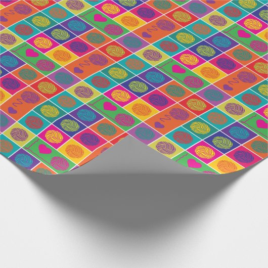 Helder garen, garen, garenblok met patronen cadeaupapier (Hoek)