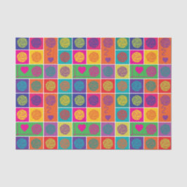 Helder garen, garen, garenblok met patronen tissuepapier