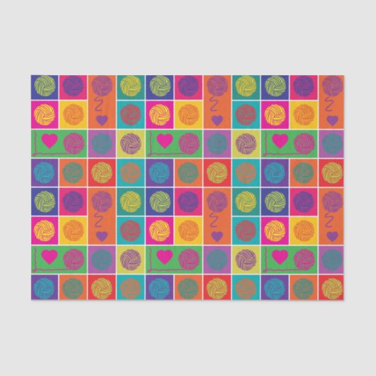 Helder garen, garen, garenblok met patronen tissuepapier (Voorkant)