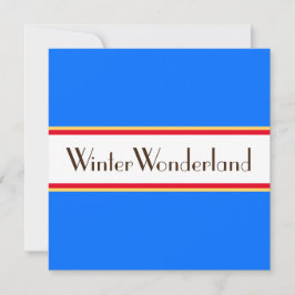 Helder geavanceerde Alpiene Blauwe Winter Wonderla Feestdagenkaart