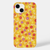 Helder geel bloemensitsy patroon Case-Mate iPhone case (Achterkant)