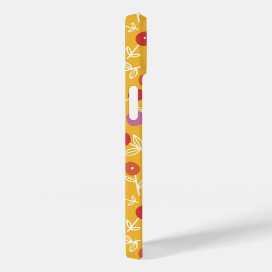Helder geel bloemensitsy patroon Case-Mate iPhone case (Achterkant / Rechts)