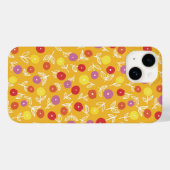Helder geel bloemensitsy patroon Case-Mate iPhone case (Achterkant (horizontaal))