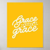 Helder Geel Christelijke Genade op genade Poster (Voorkant)