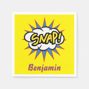 Helder Geel Comic boek plezier snap Servet